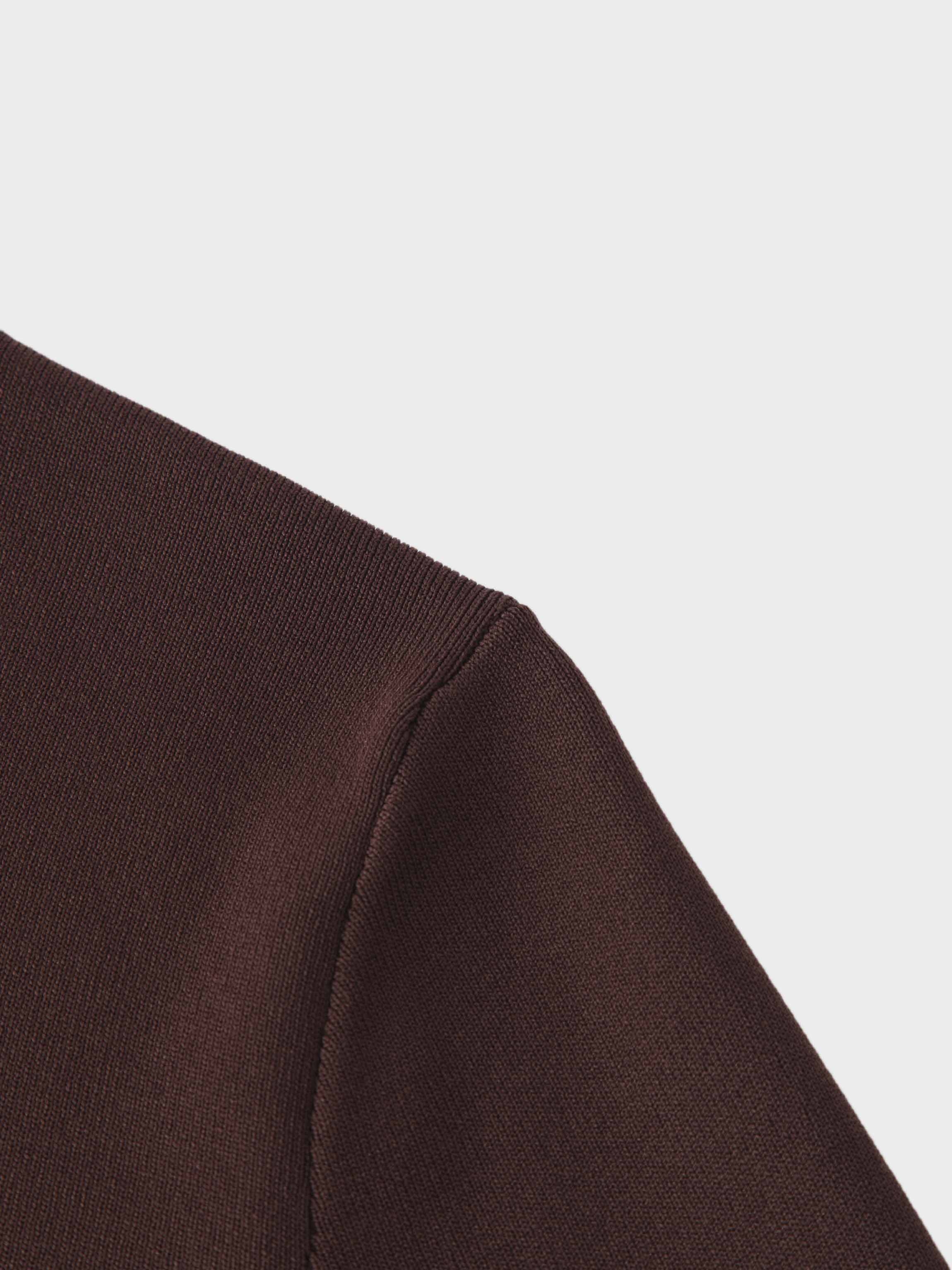 High Cuff Sweater- Brown