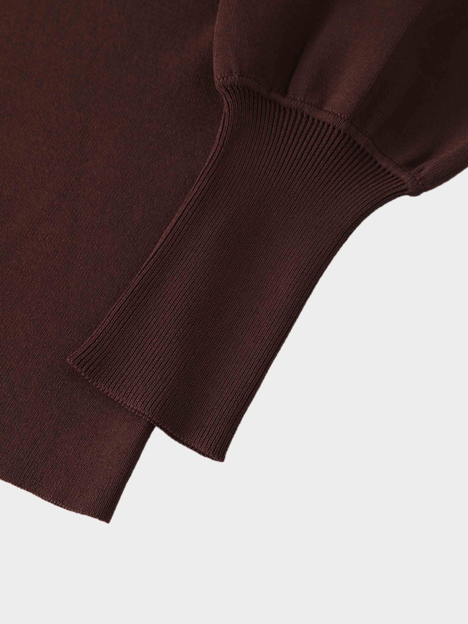 High Cuff Sweater- Brown