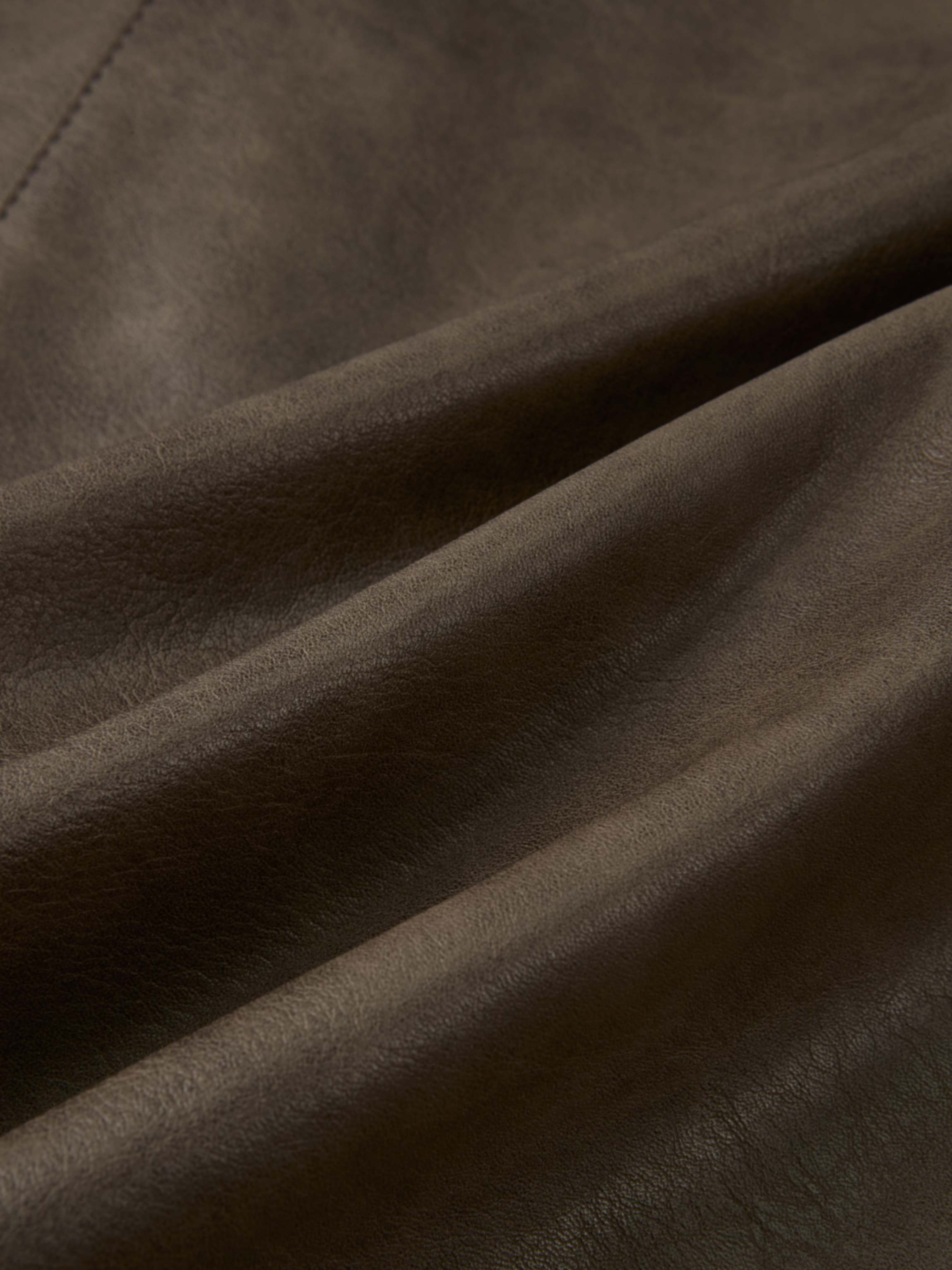Smoked Faux Leather Skirt - Taupe