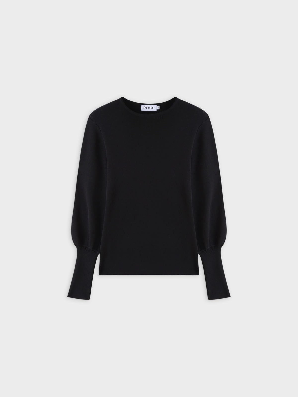 High Cuff Sweater-Black