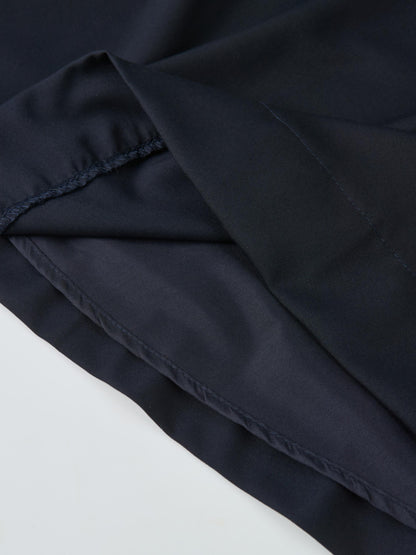 Cape Style Maxi Dress - Navy