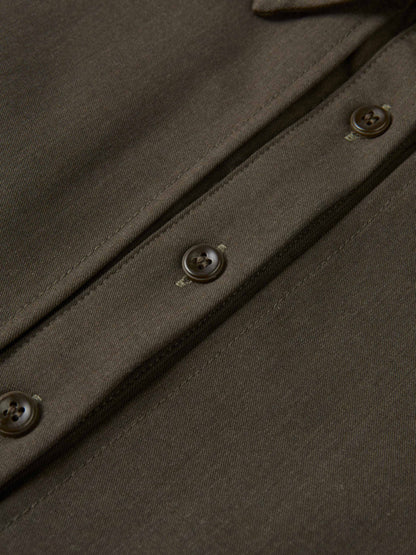 Cape Style Maxi Dress - Deep Olive