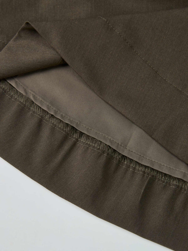 Cape Style Maxi Dress - Deep Olive