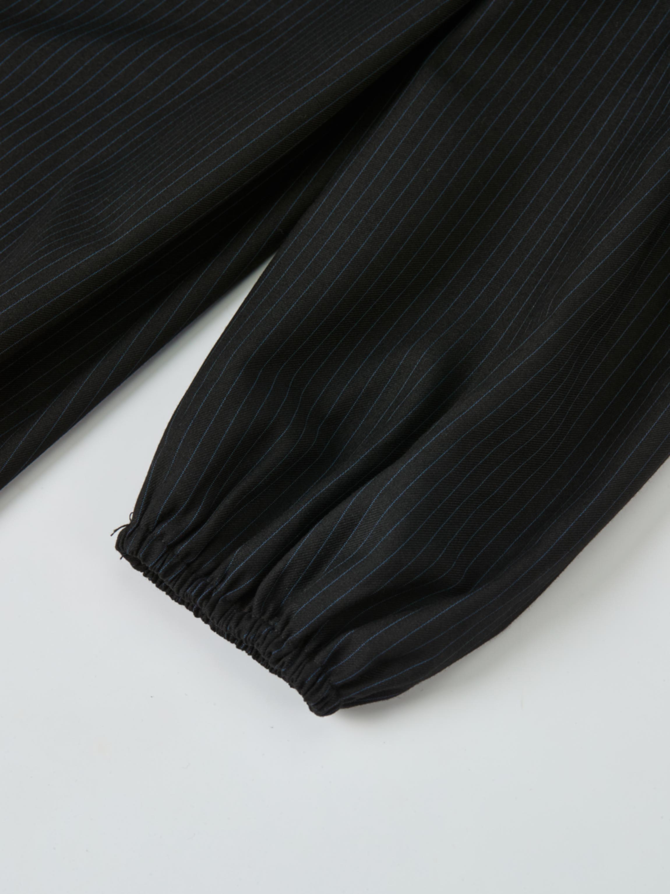High Low Neck Tie Dress - Black/Blue