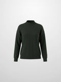 Thin Knit Center Cable Sweater - Green