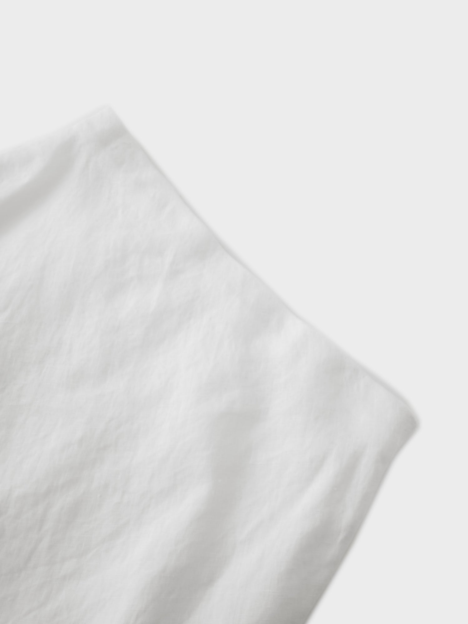 Linen Slip Skirt-White