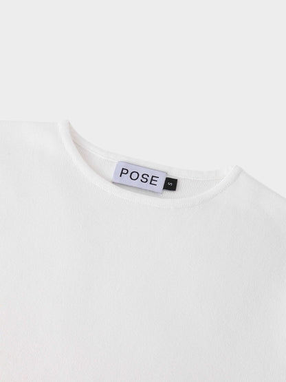High Cuff Sweater-Cream