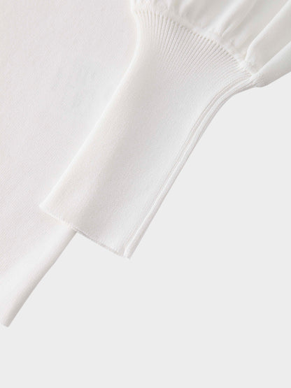 High Cuff Sweater-Cream