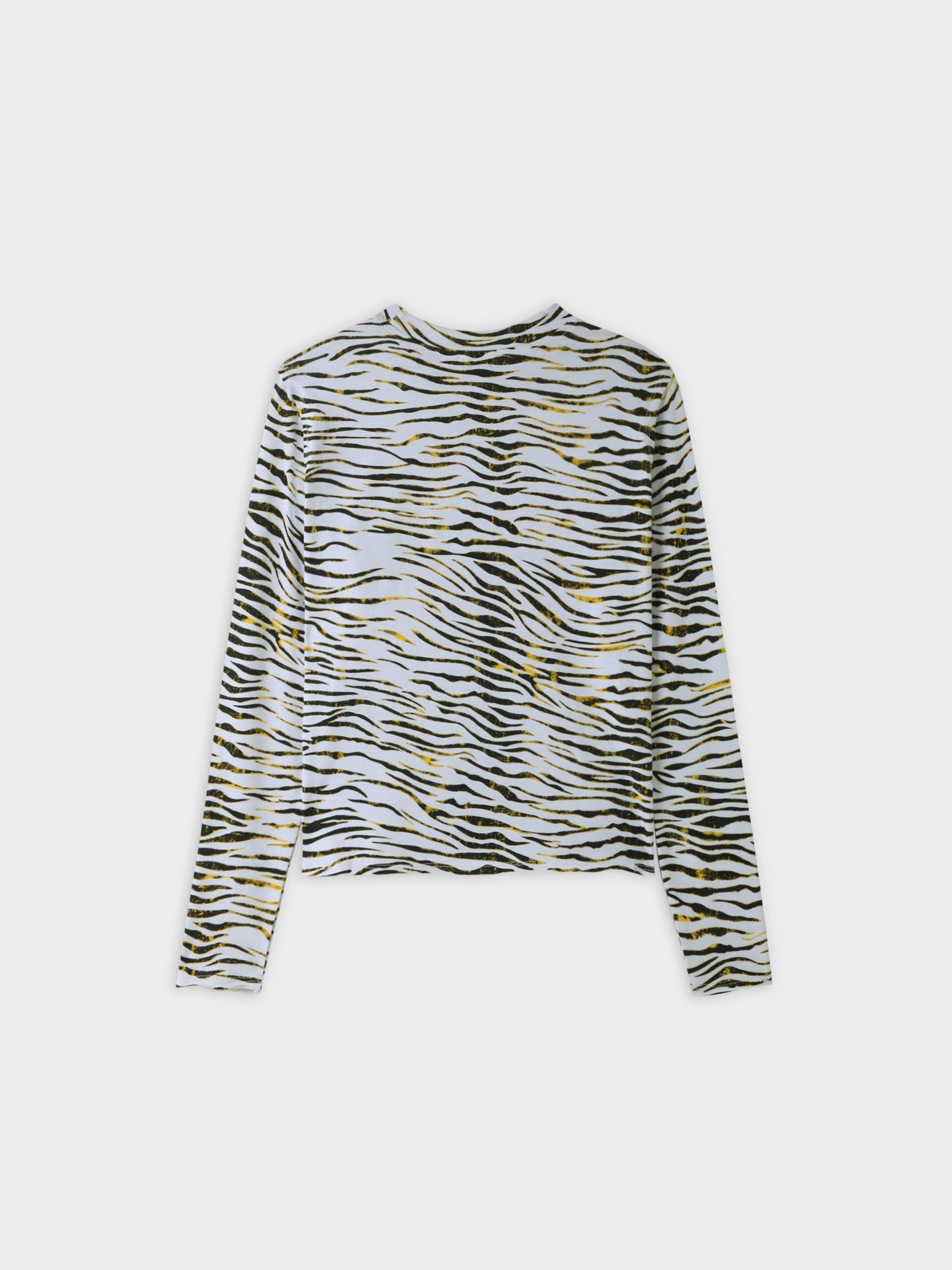 RAW SEAMED TEE-ZEBRA PRINT