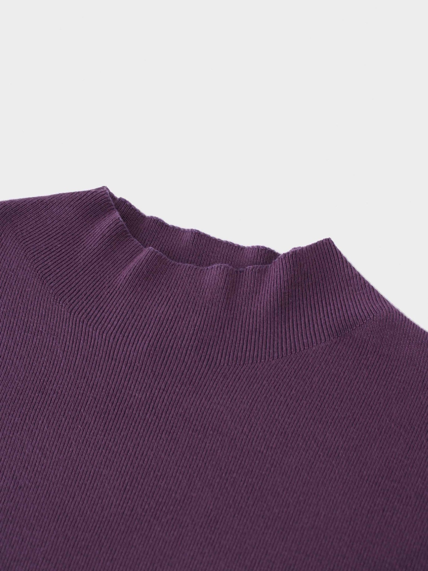 Oversized Soft Knit Sweater-Eggplant