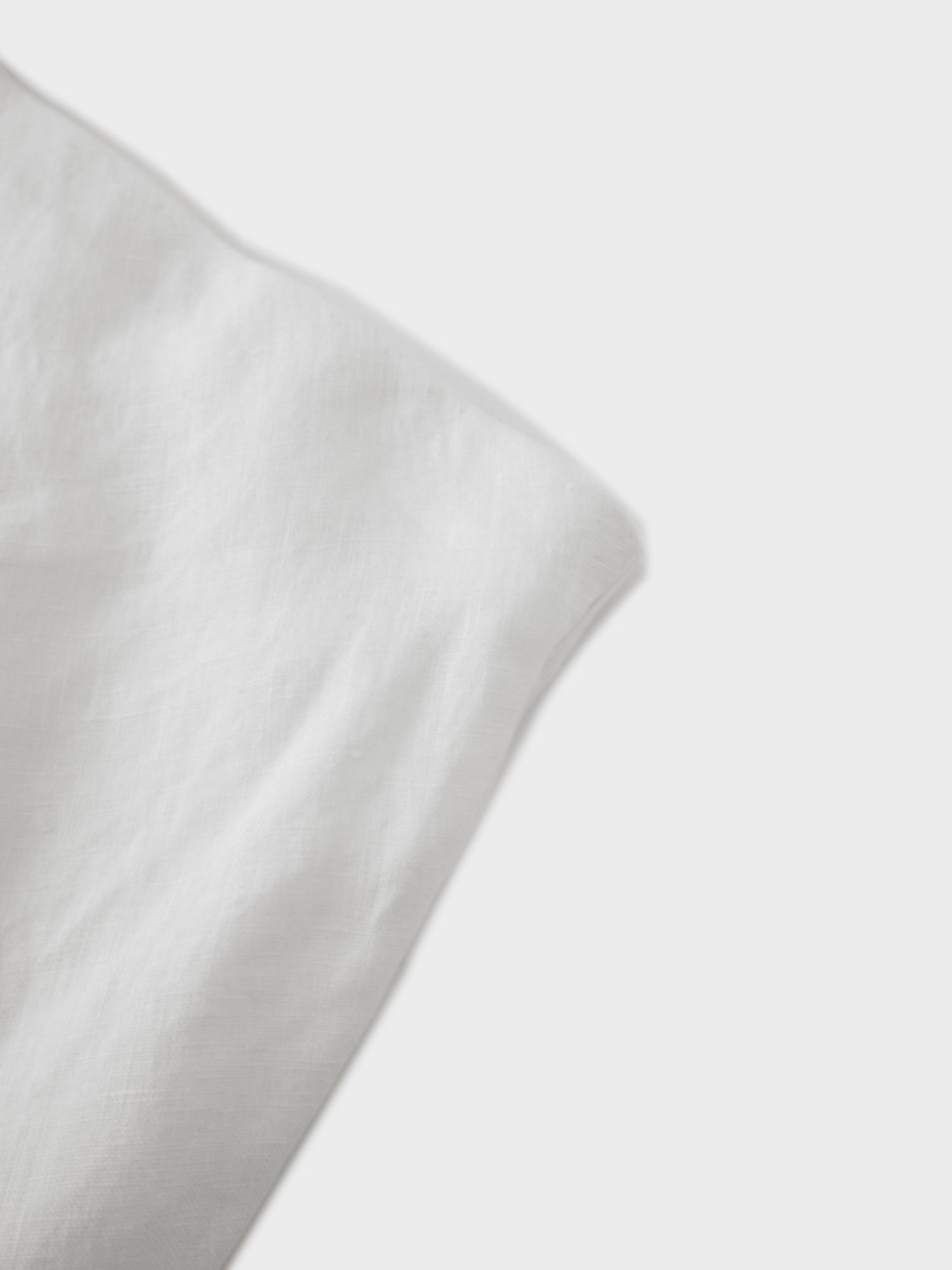 Linen Slip Skirt-White