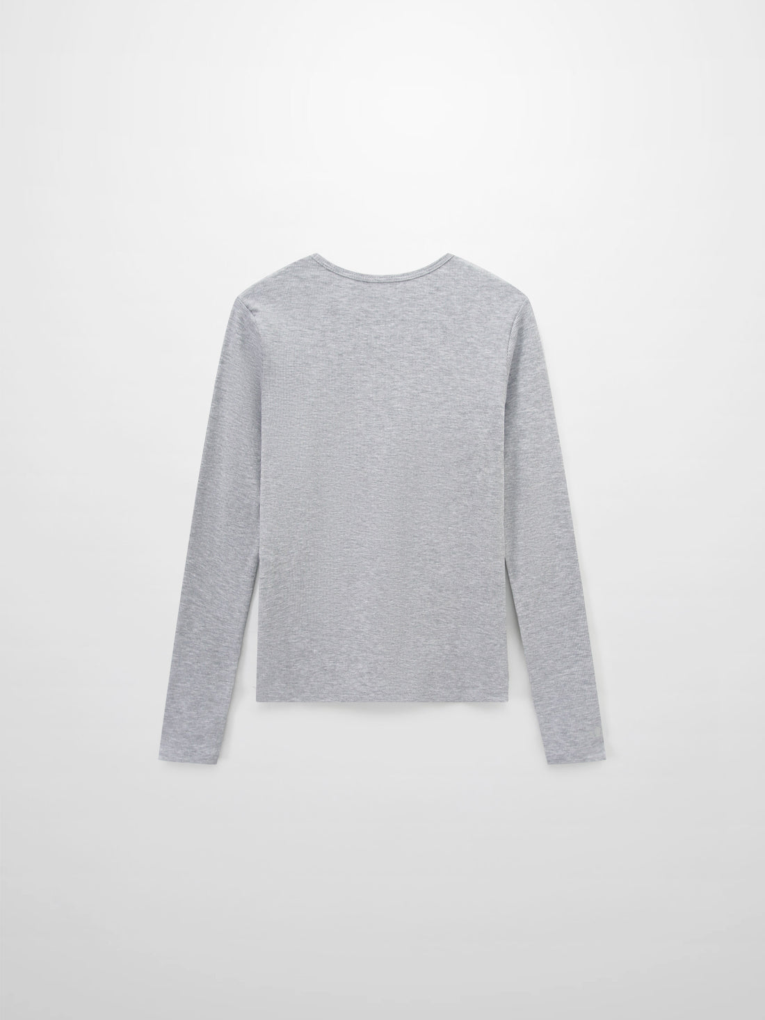 Soft Ribbed High V Tee-Heathered Grey