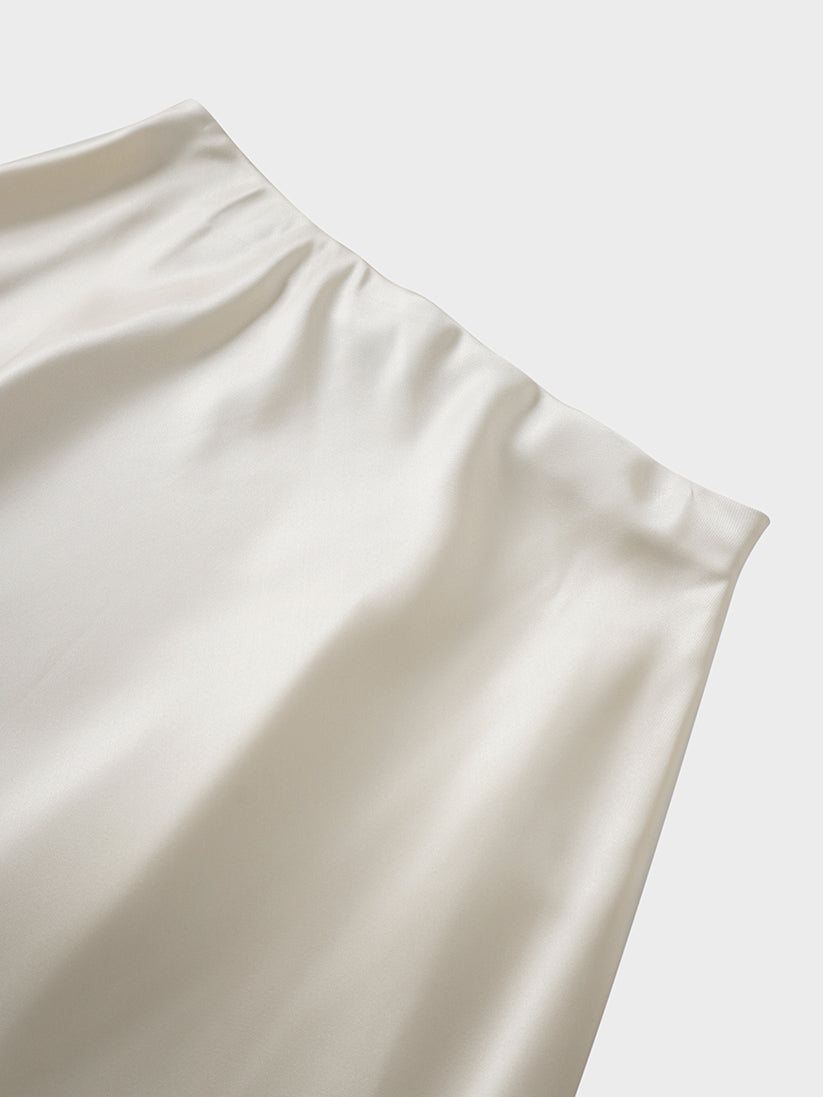 Print Slip Skirt-Floral Border
