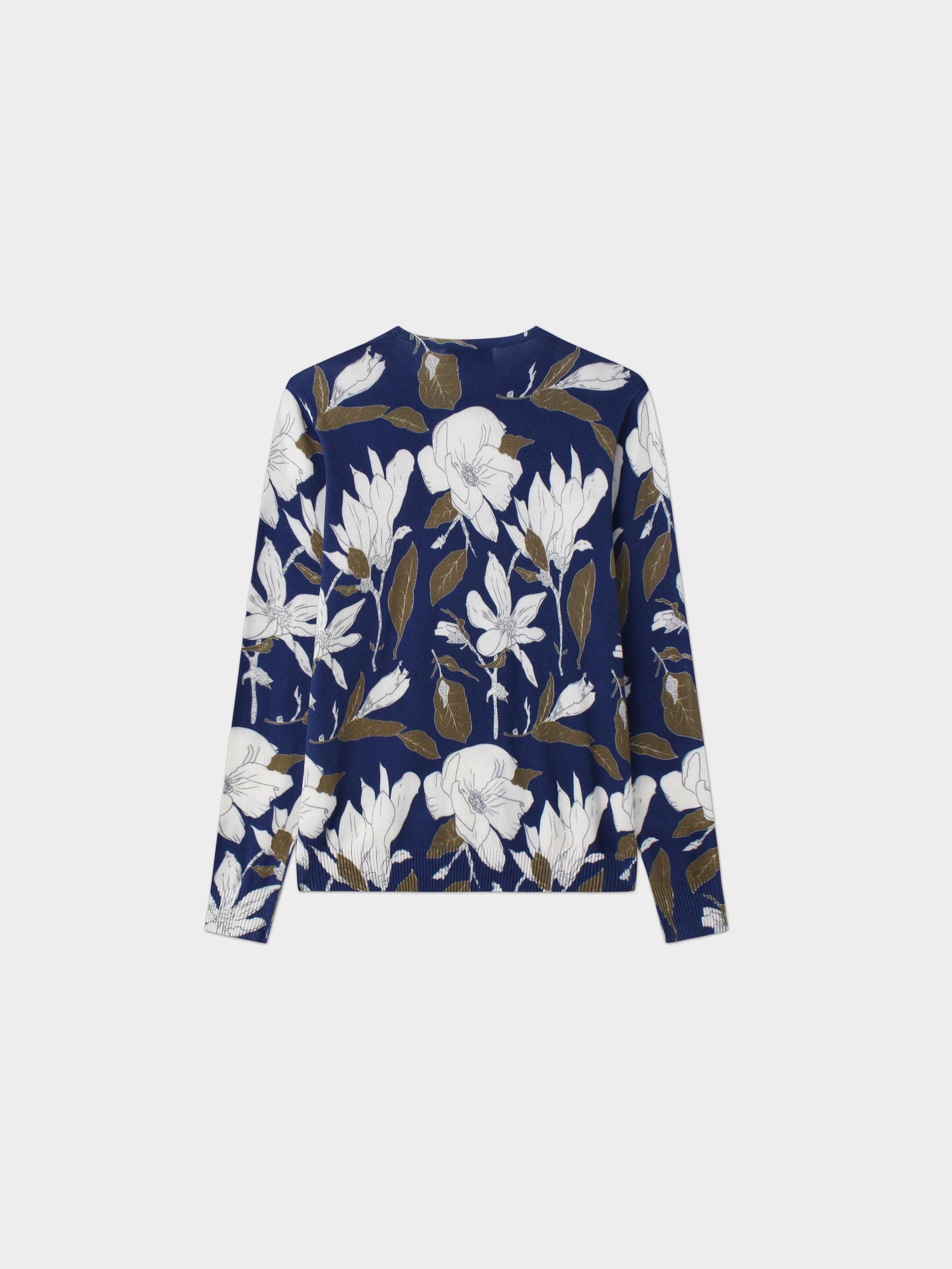 Oversized Printed Sweater-Lilac Flower