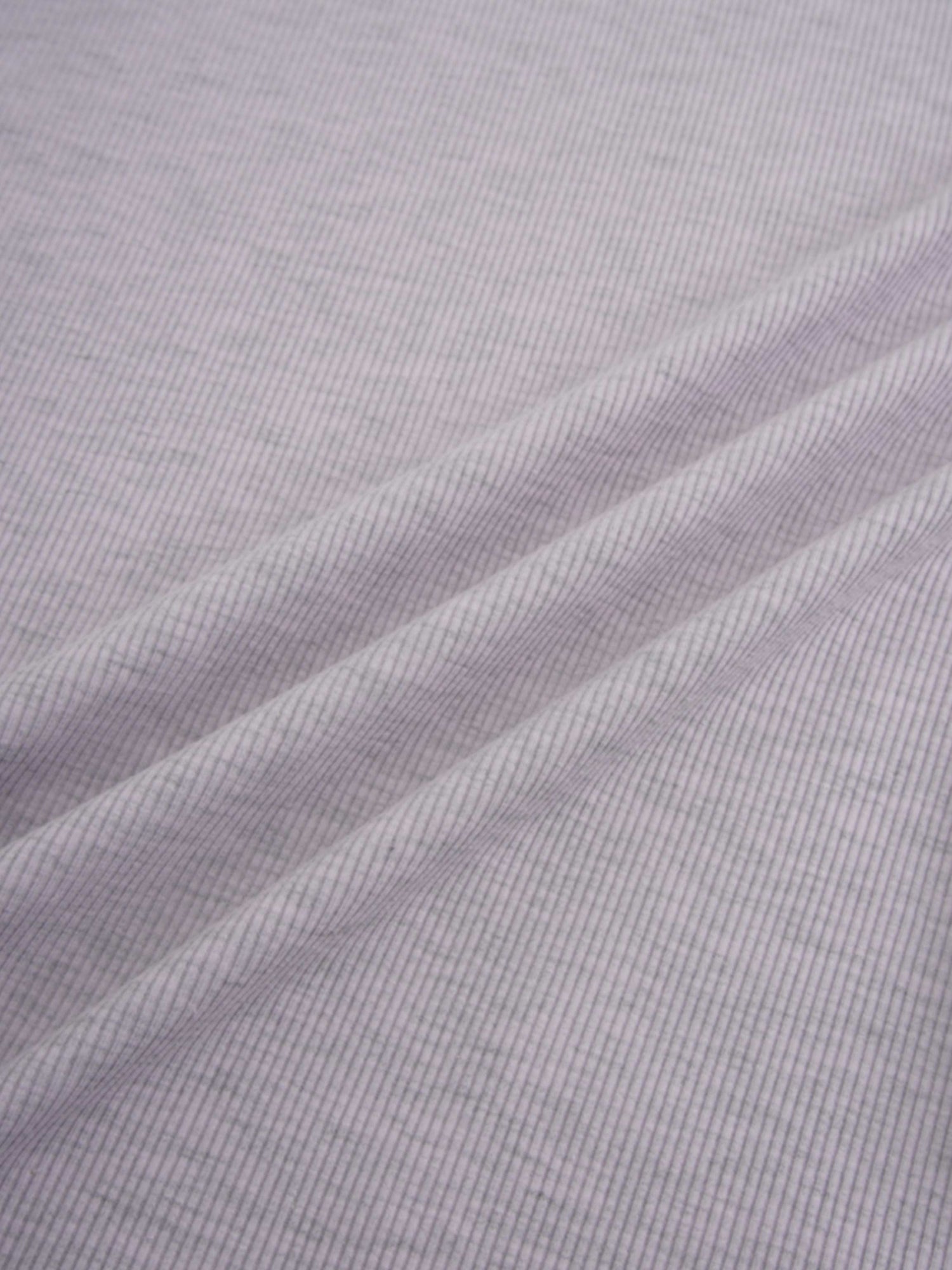 Soft Ribbed High V Tee-Heathered Lavender