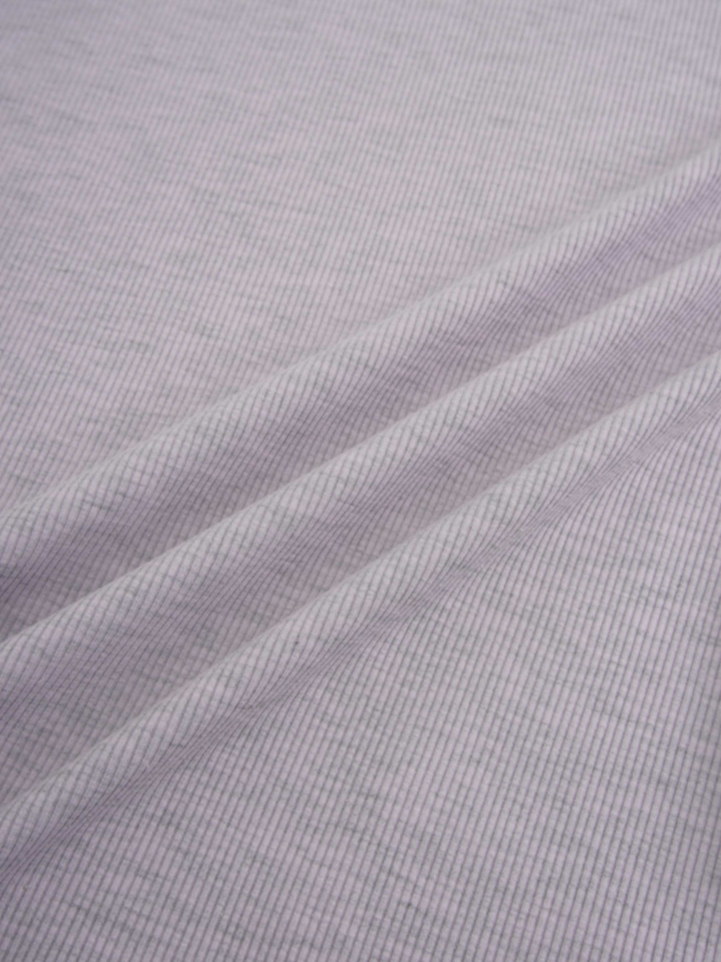 Soft Ribbed High V Tee-Heathered Lavender