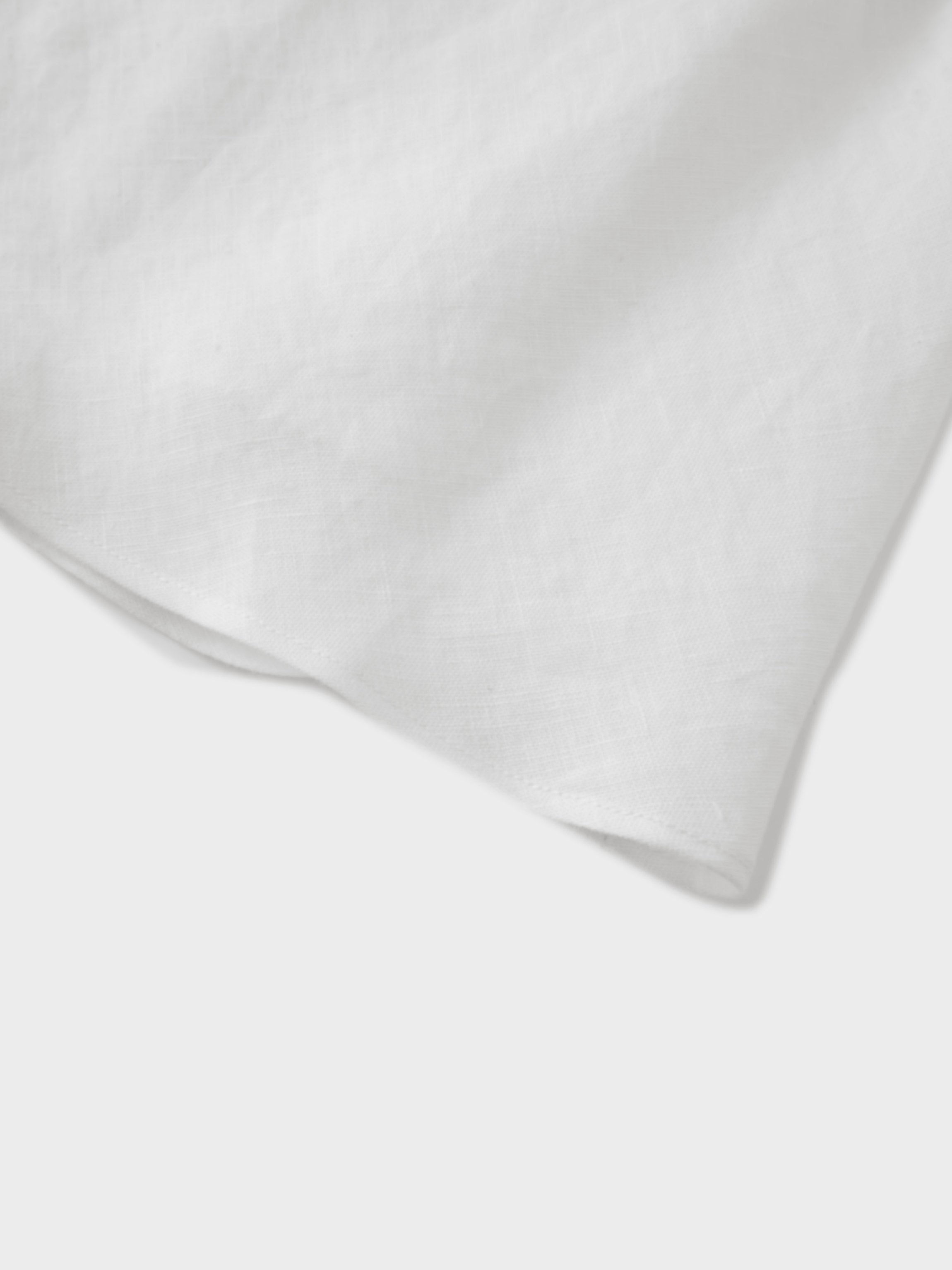 Linen Slip Skirt-White