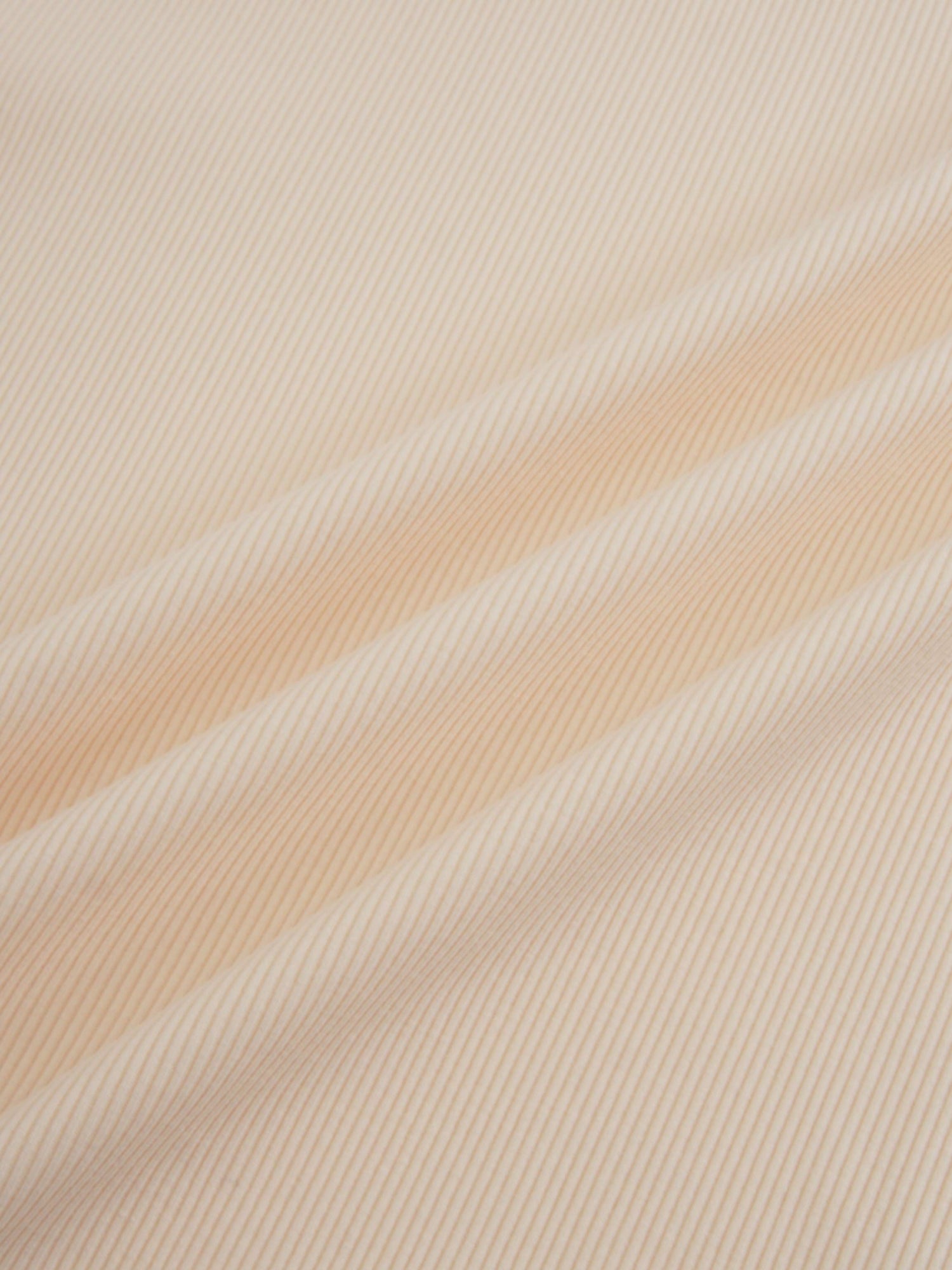 Soft Ribbed High V Tee-Cream