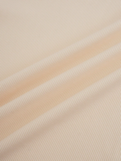 Soft Ribbed High V Tee-Cream