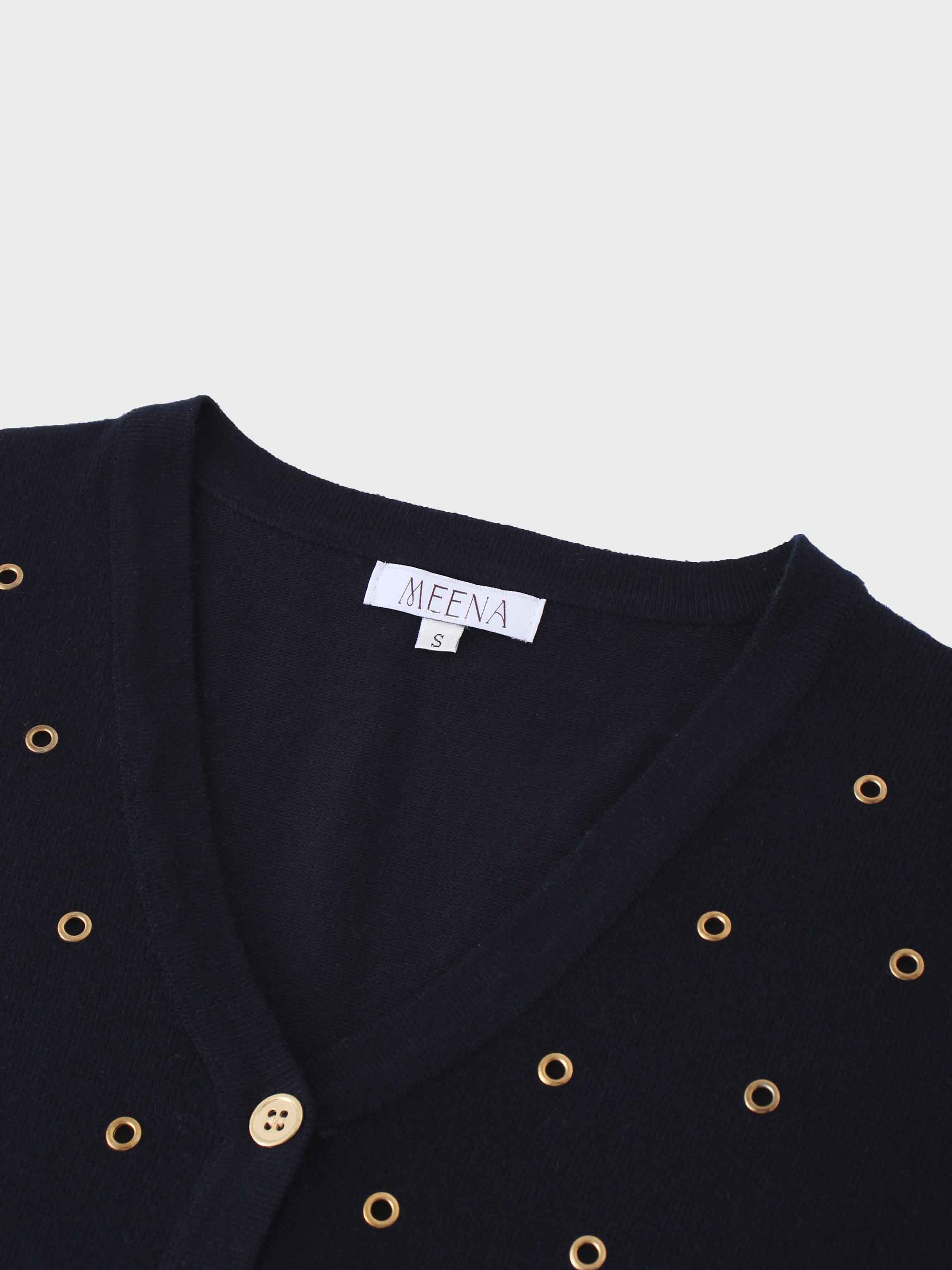 Grommet Cardigan-Navy