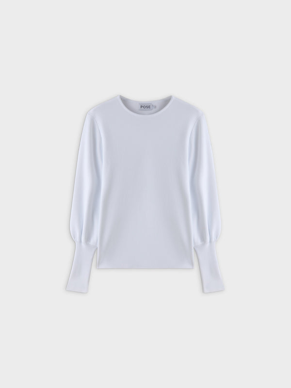 High Cuff Sweater-White