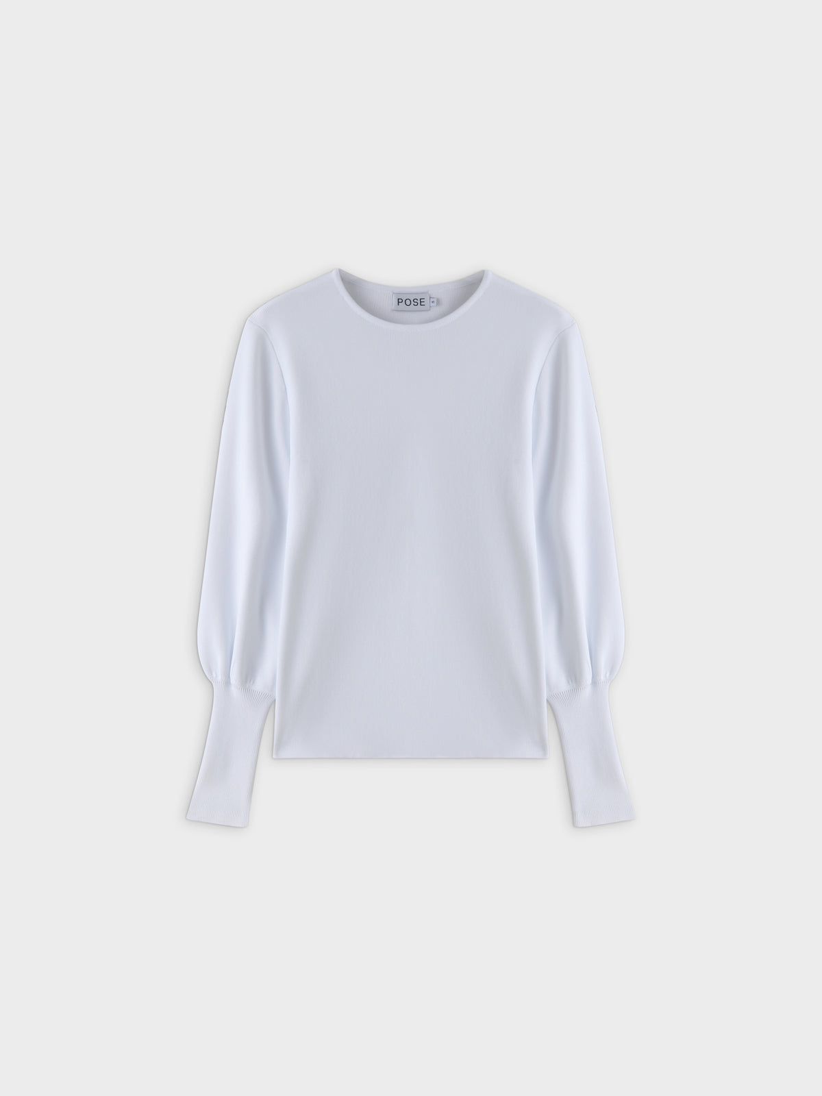 High Cuff Sweater-White