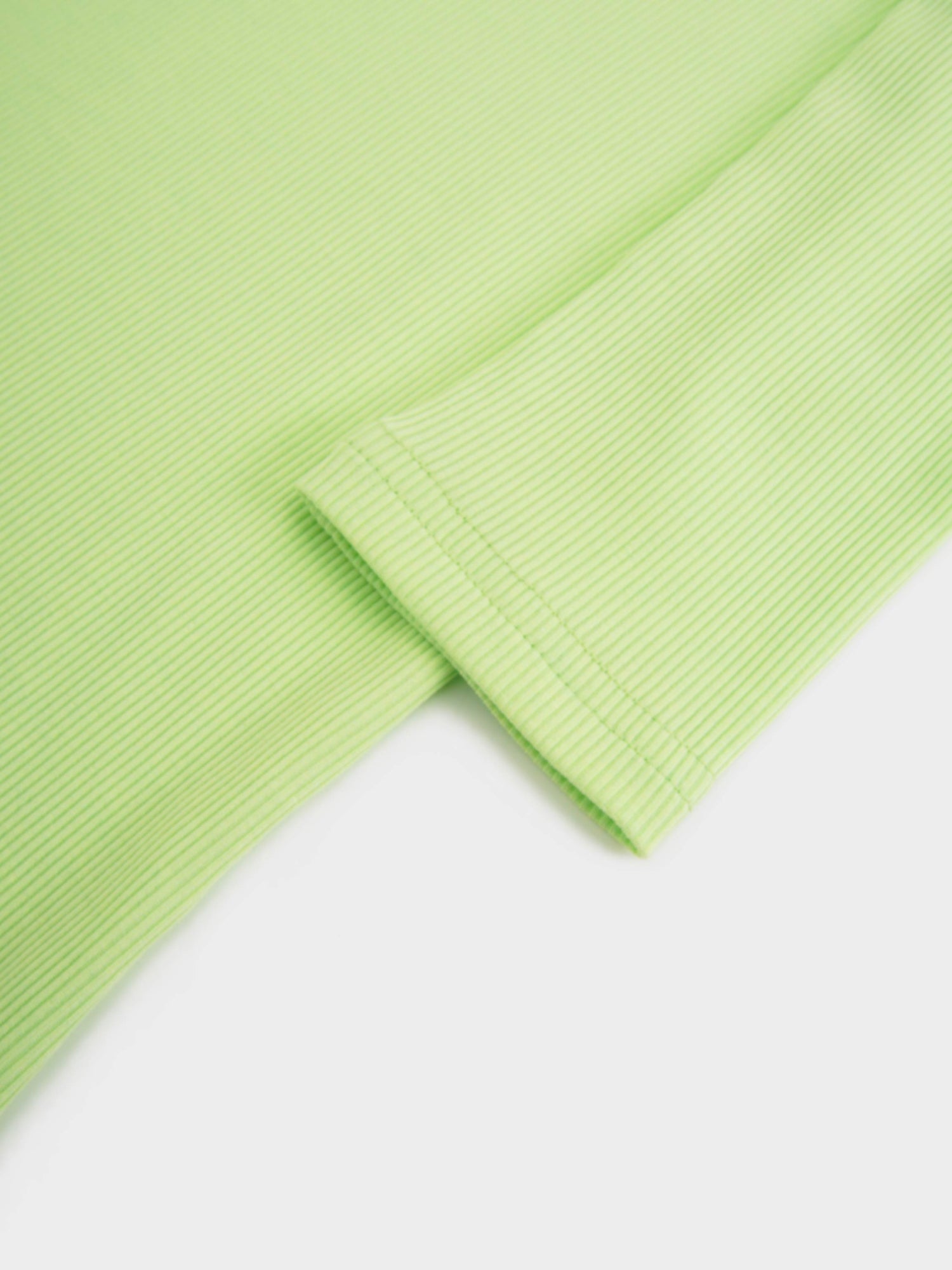 Soft Ribbed High V Tee-Bright Lime