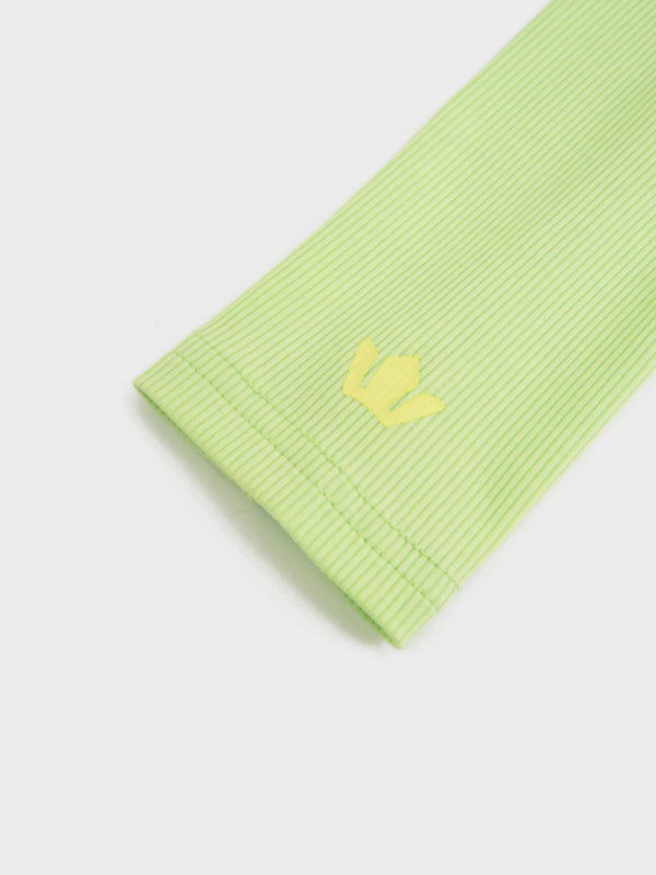 Soft Ribbed High V Tee-Bright Lime