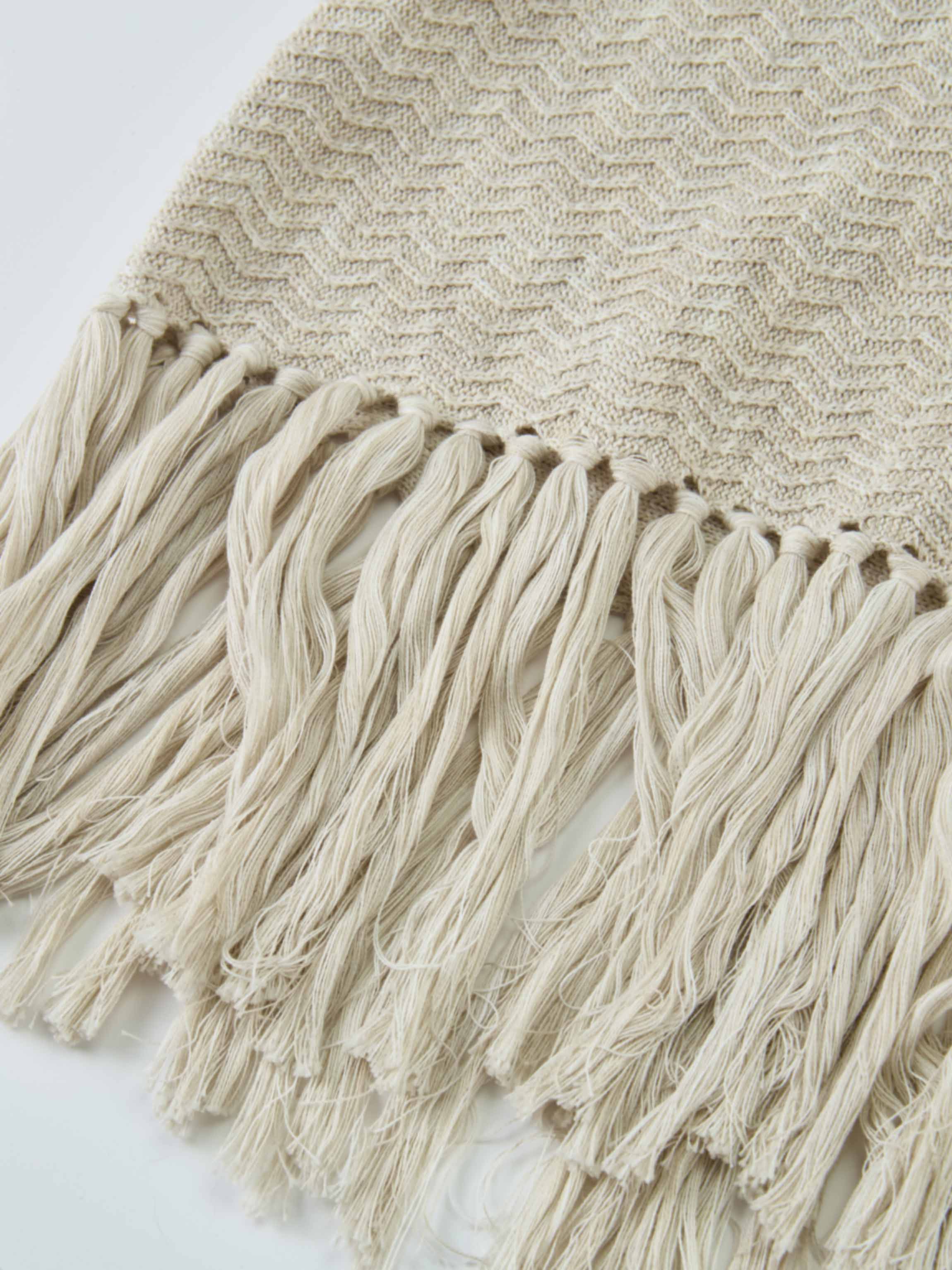 Fringe Bottom Sweater - Heathered Camel