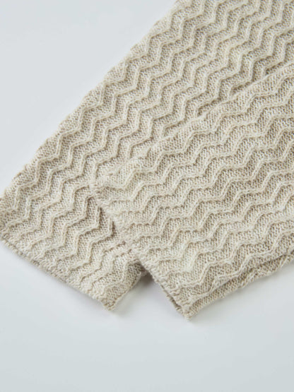 Fringe Bottom Sweater - Heathered Camel