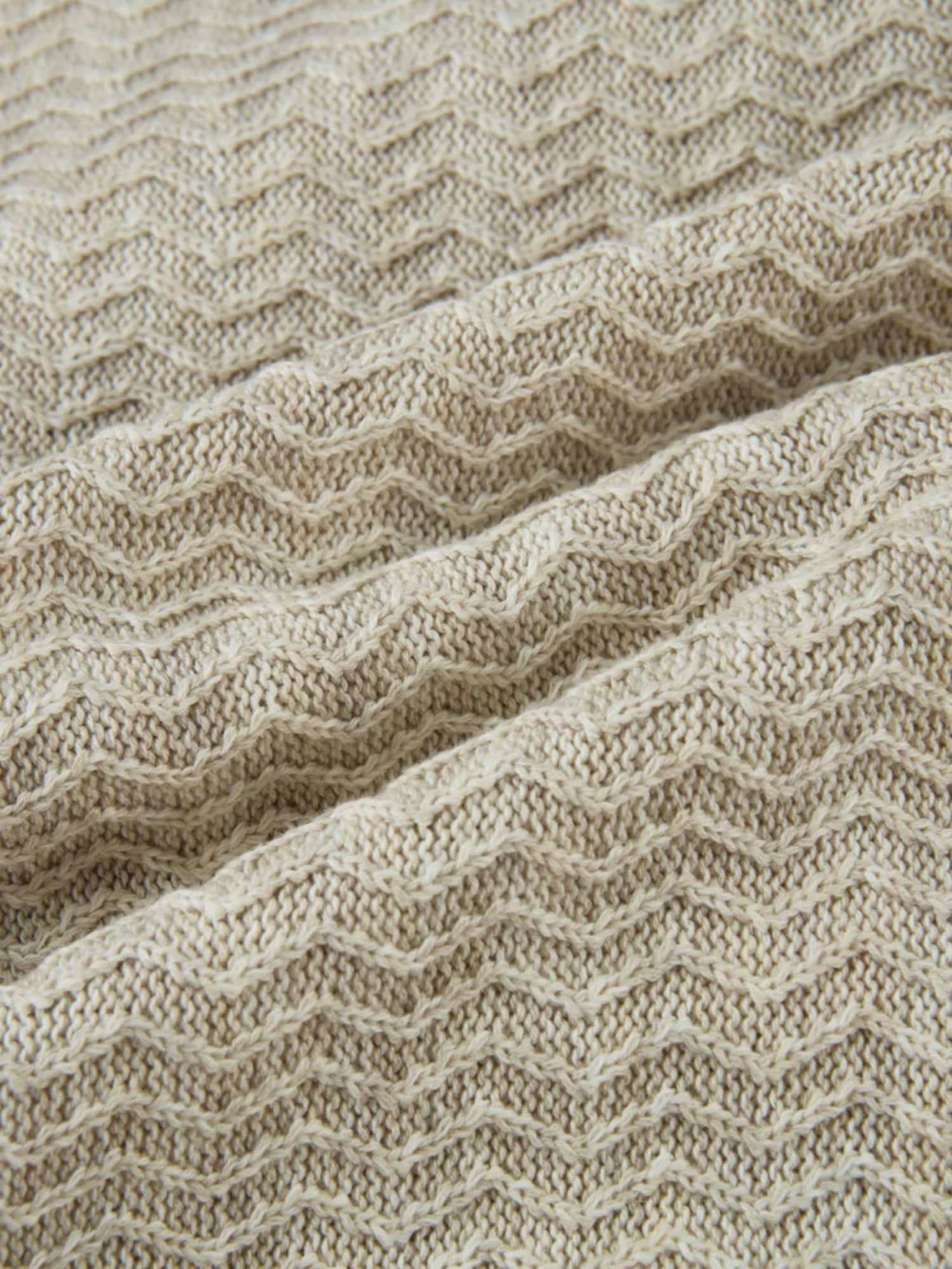 Fringe Bottom Sweater - Heathered Camel
