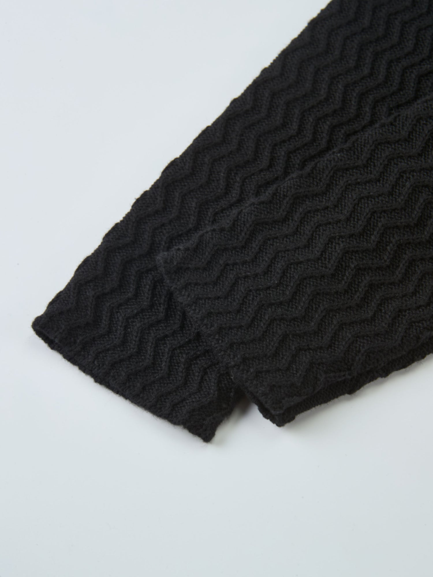 Fringe Bottom Sweater - Solid Black