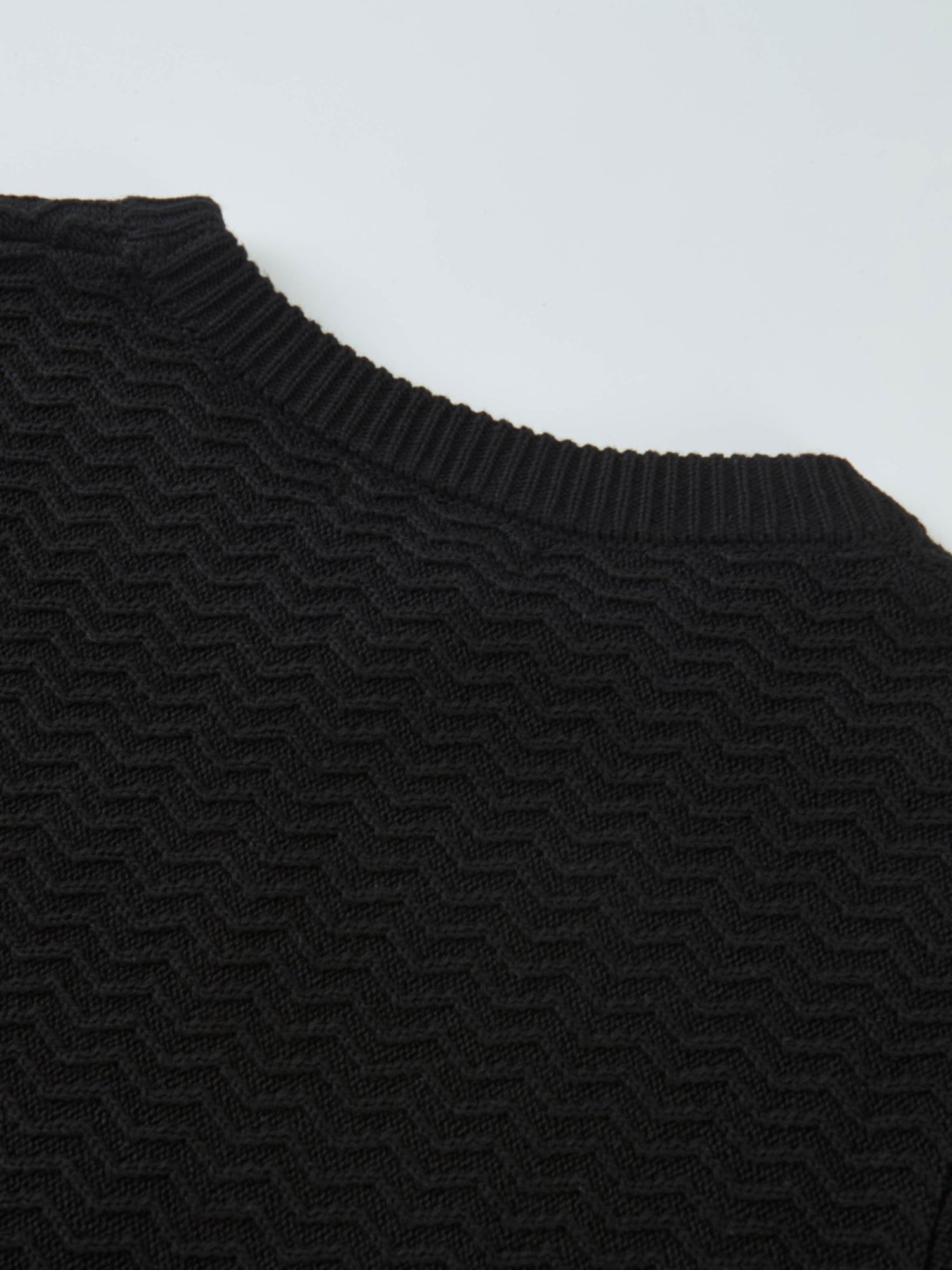 Fringe Bottom Sweater - Solid Black
