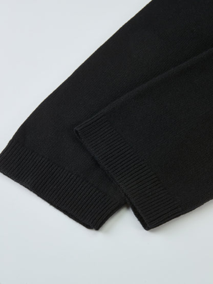 Shirt Back Sweater - Black/White
