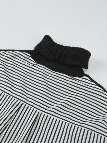 Shirt Back Sweater - Black/White