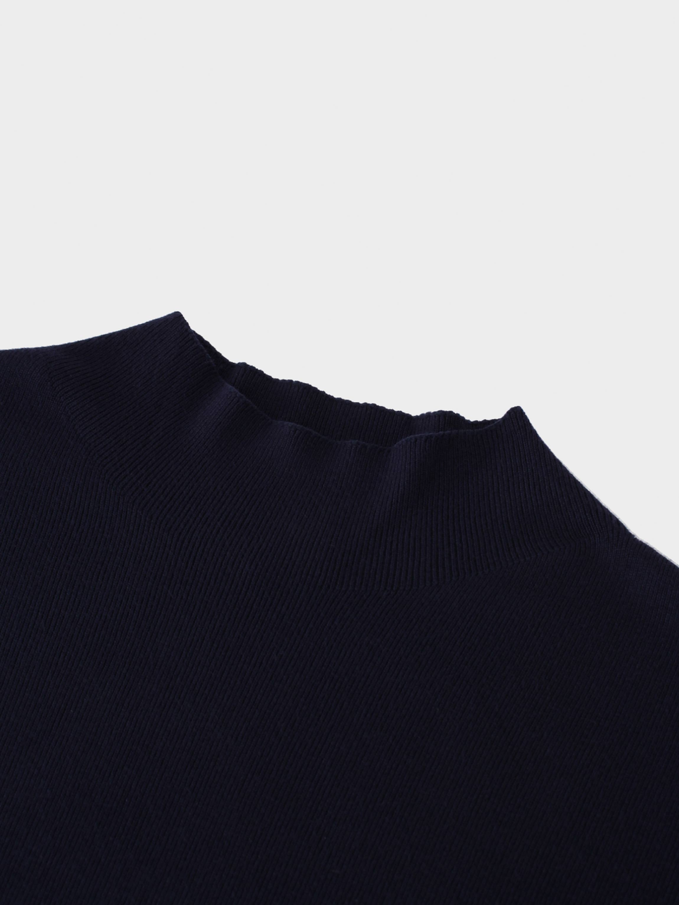 Oversized Soft Knit Sweater-Navy