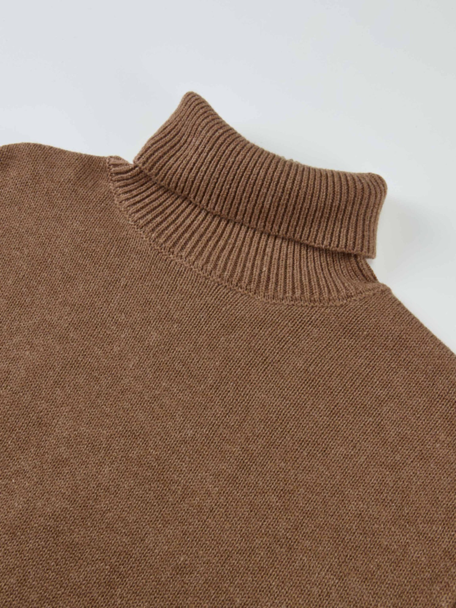 Shirt Back Sweater - Brown/Light Blue Stripe