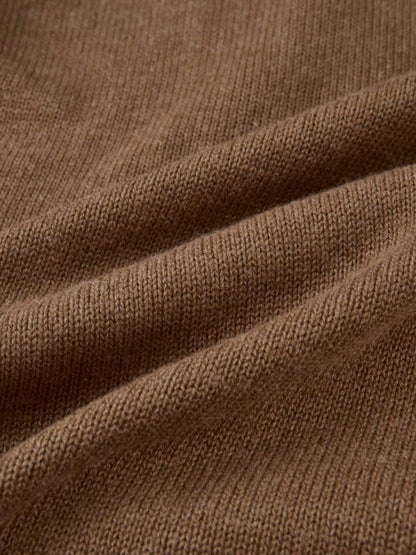 Shirt Back Sweater - Brown/Light Blue Stripe