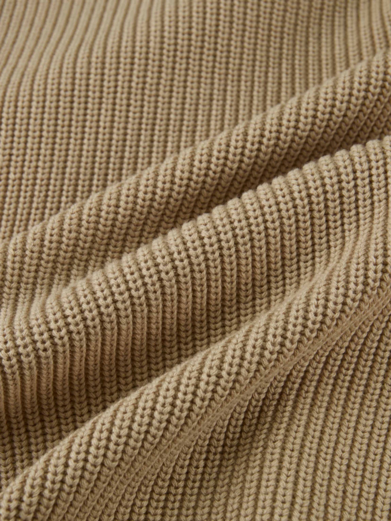 V Neck Varsity Sweater - Tan/Cream