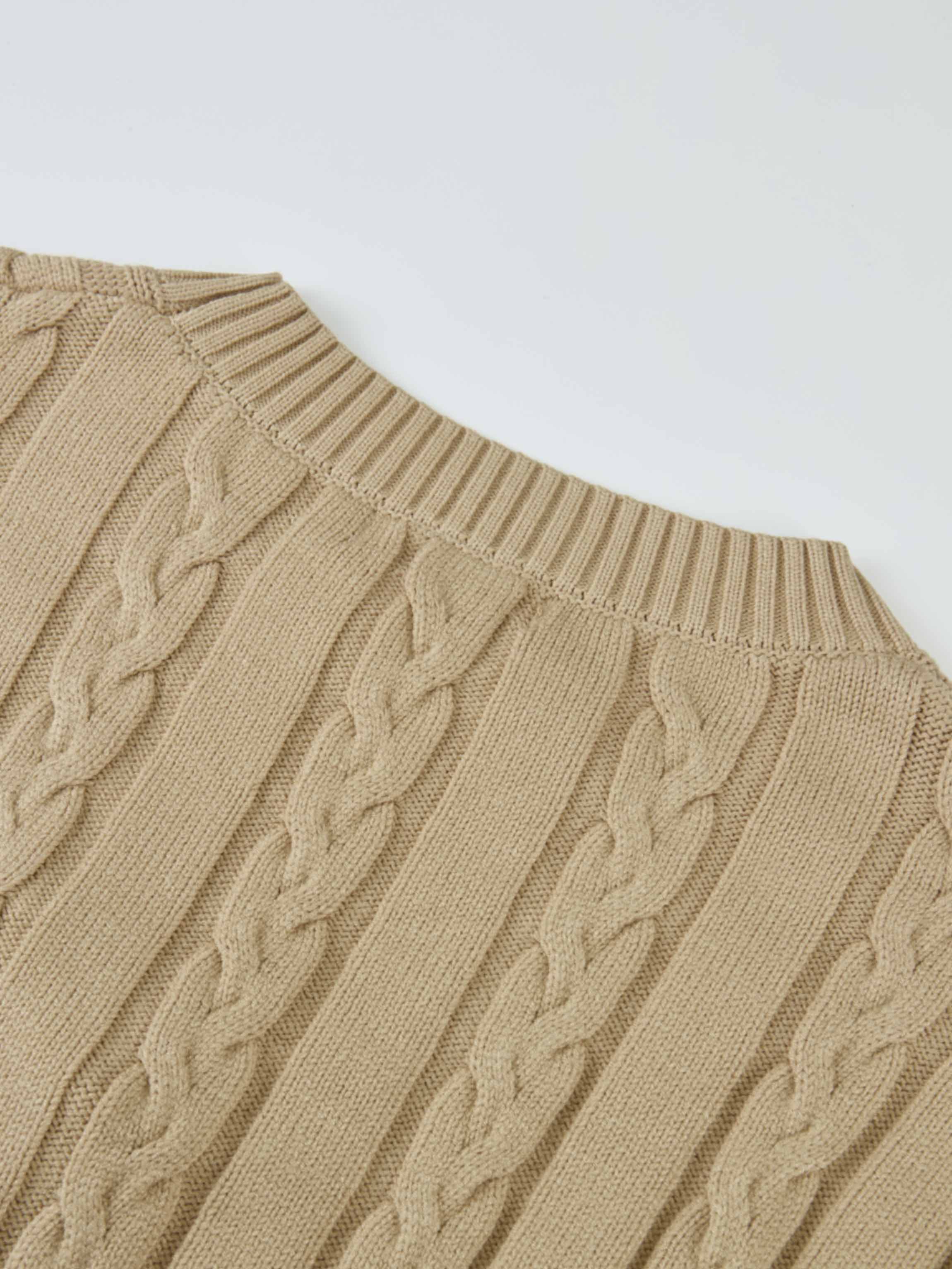 Striped Shirt Detail Sweater - Tan/Tan Stripe