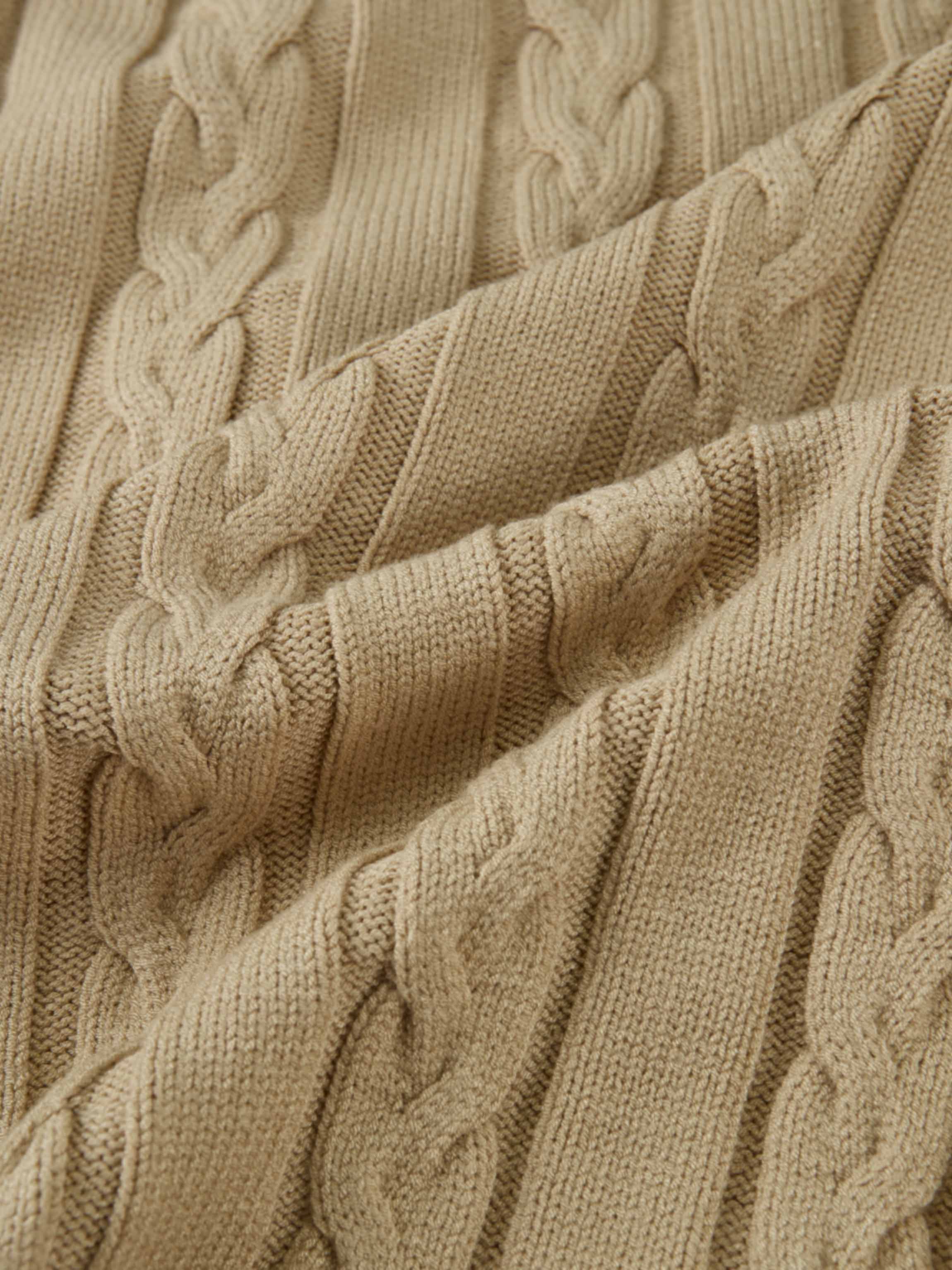 Striped Shirt Detail Sweater - Tan/Tan Stripe