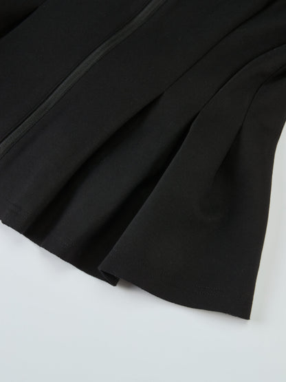 Stretch Peplum Jacket - Black