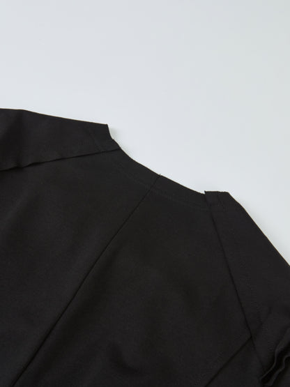 Stretch Peplum Jacket - Black