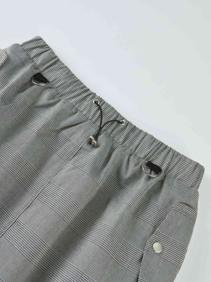 Maxi Cargo Skirt - Black/White Plaid