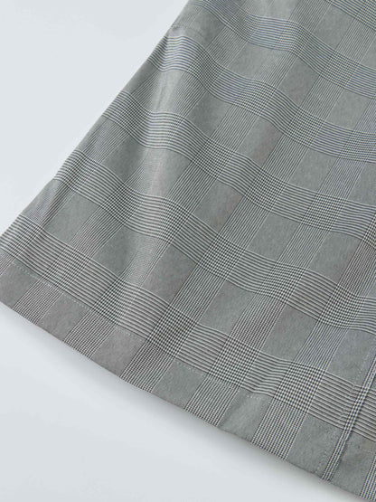 Maxi Cargo Skirt - Black/White Plaid