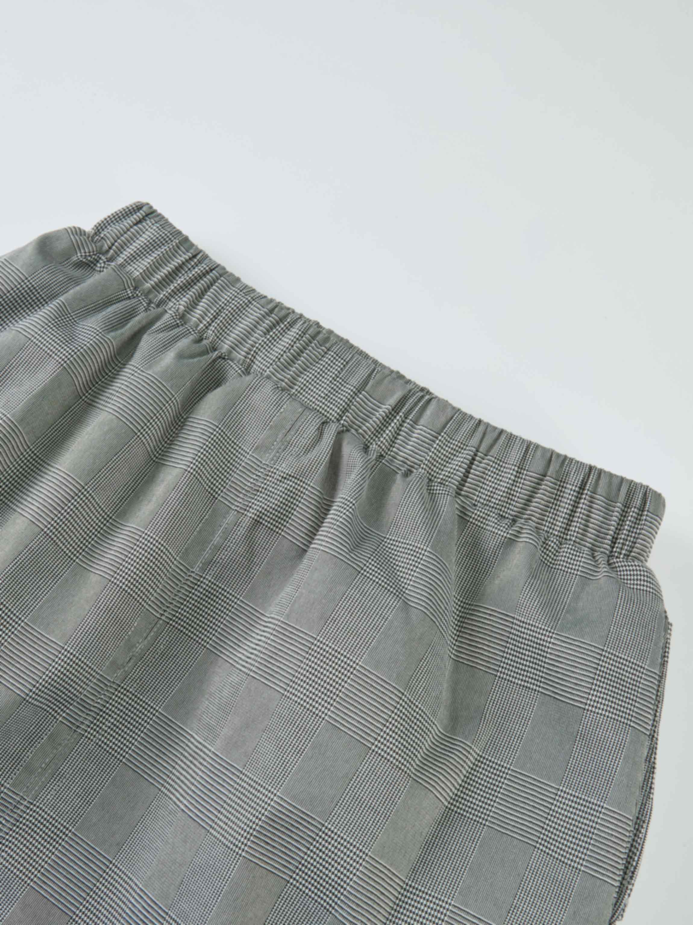 Maxi Cargo Skirt - Black/White Plaid