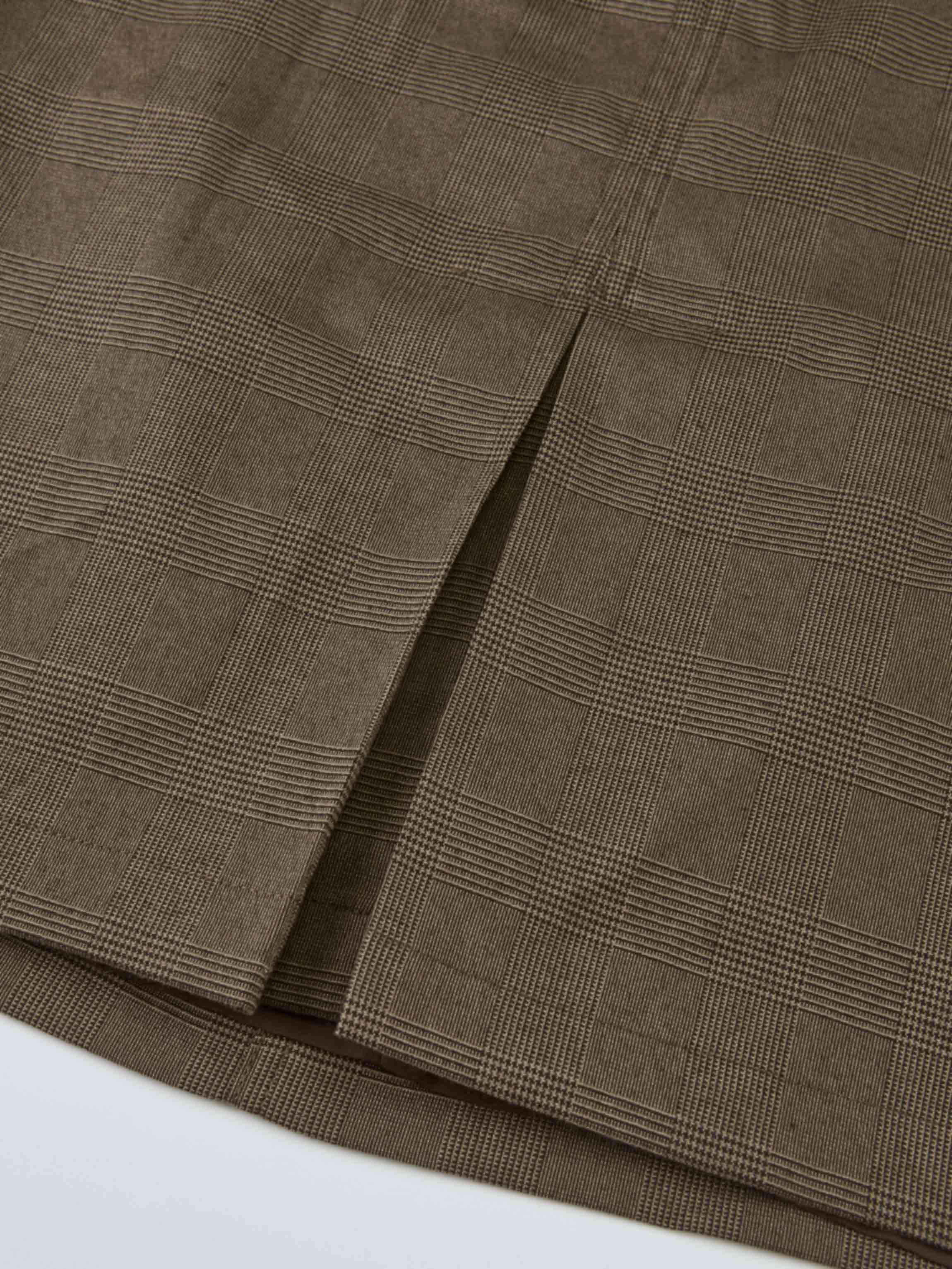 Maxi Cargo Skirt - Brown Plaid