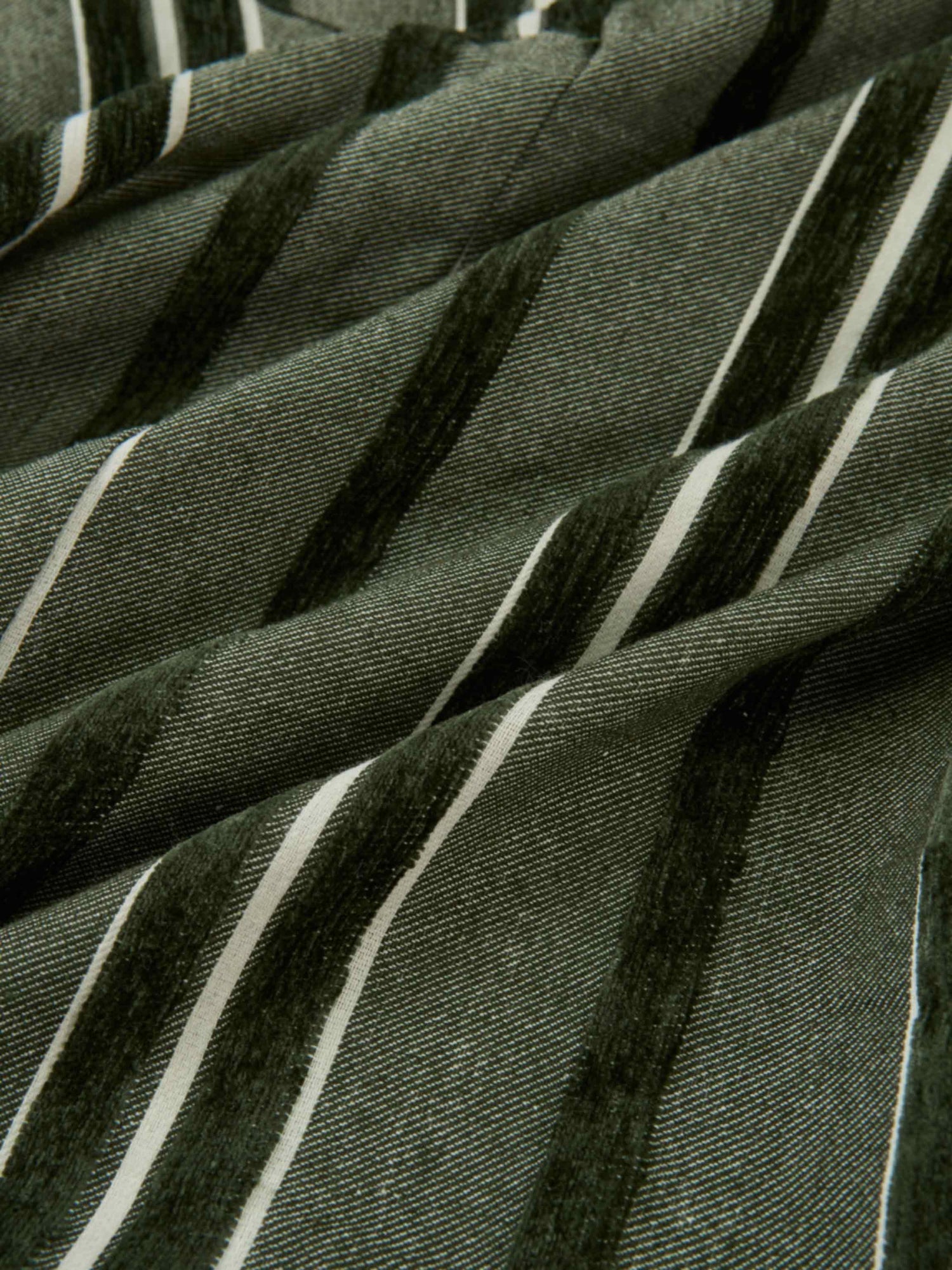 Mixed Stripe Trumpet Skirt - Green