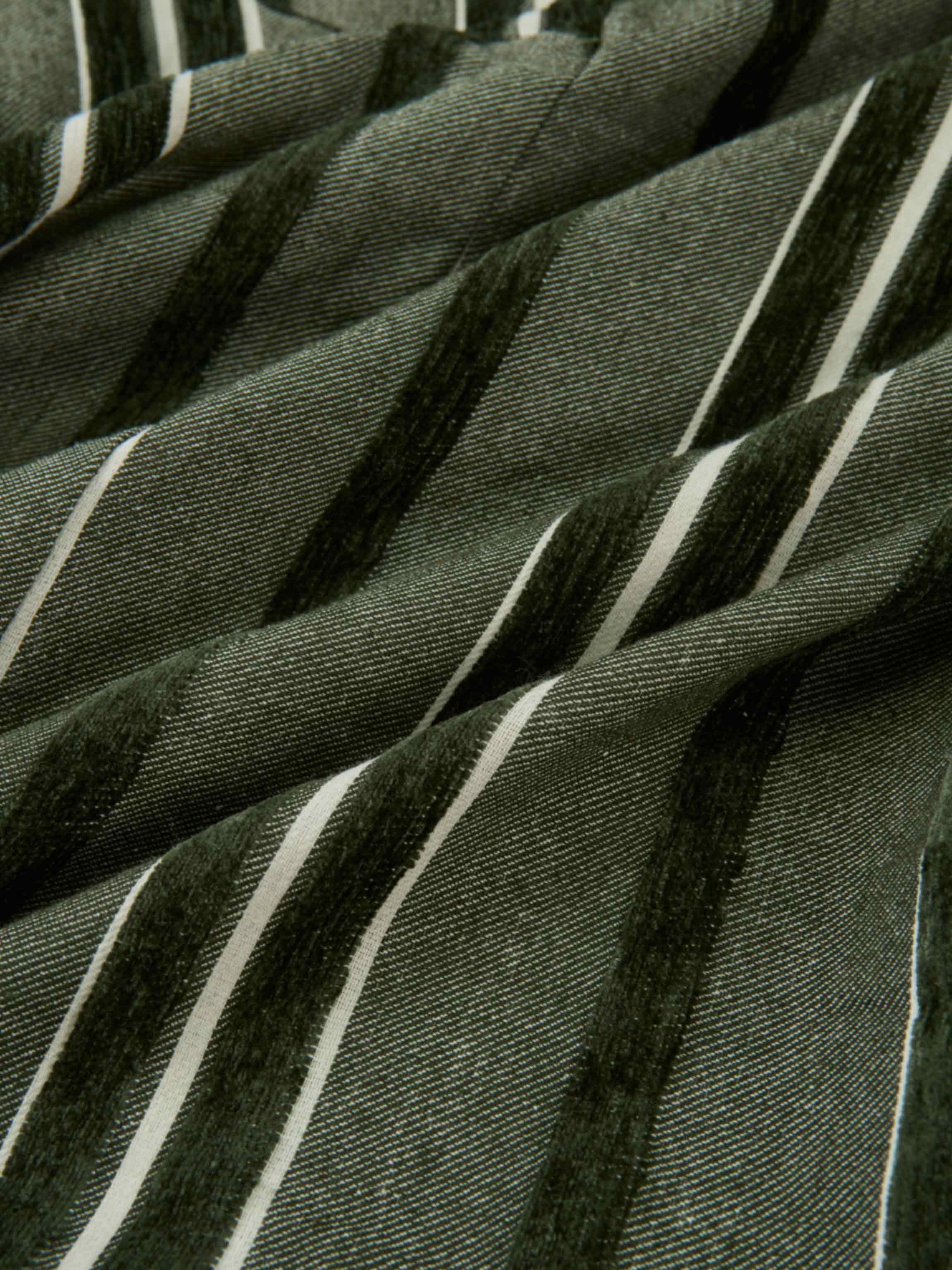 Mixed Stripe Trumpet Skirt - Green