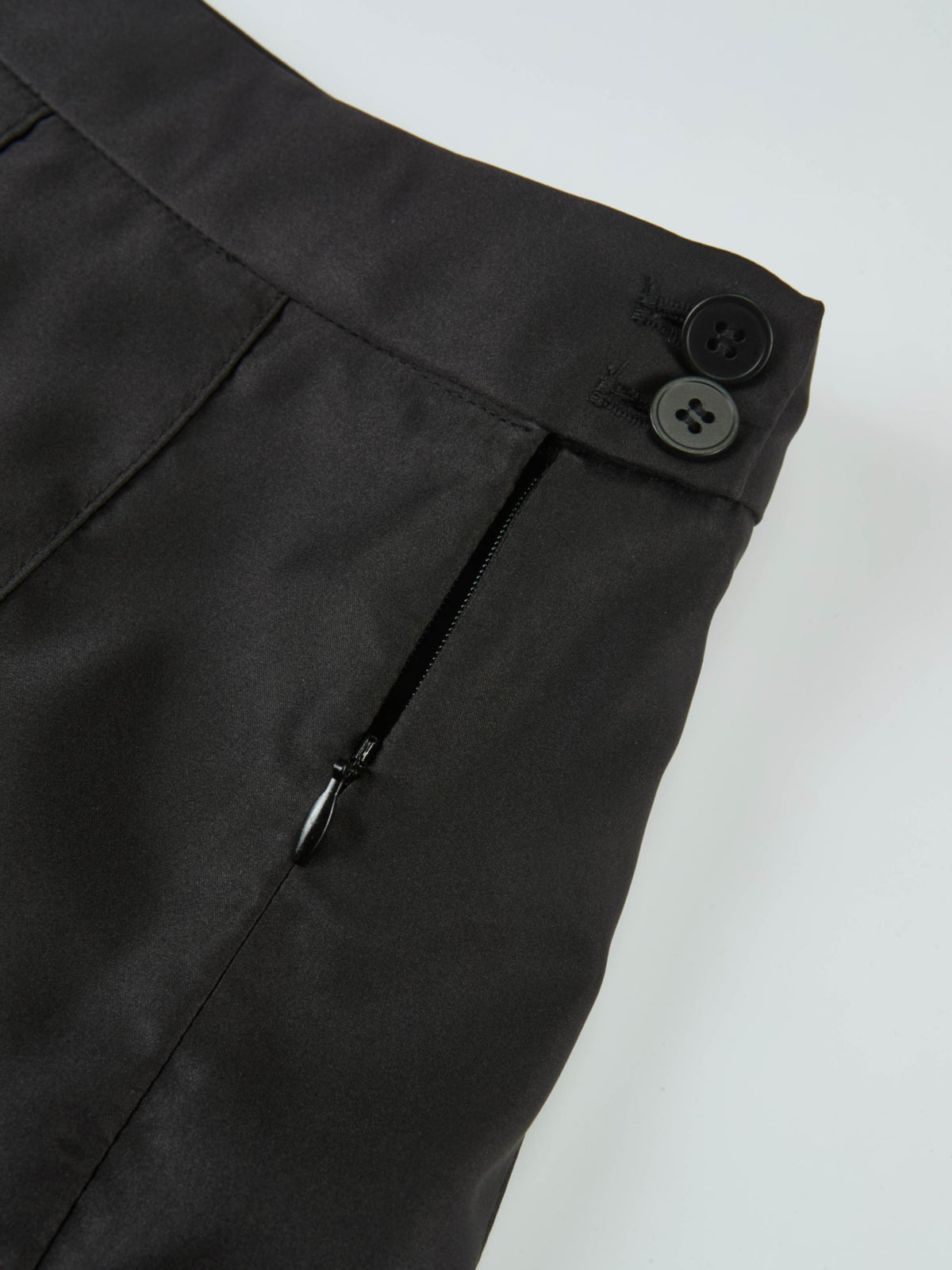 Lux Satin Pleated Skirt 35" - Black